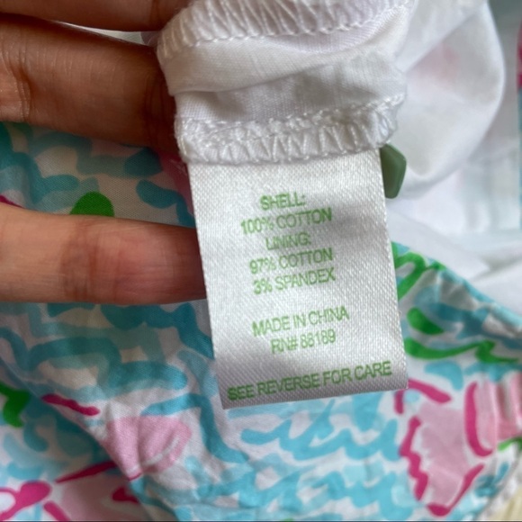 Lilly Pulitzer skirt skort cala in lobstah roll mini colorful blue pink 0 - Picture 9 of 13